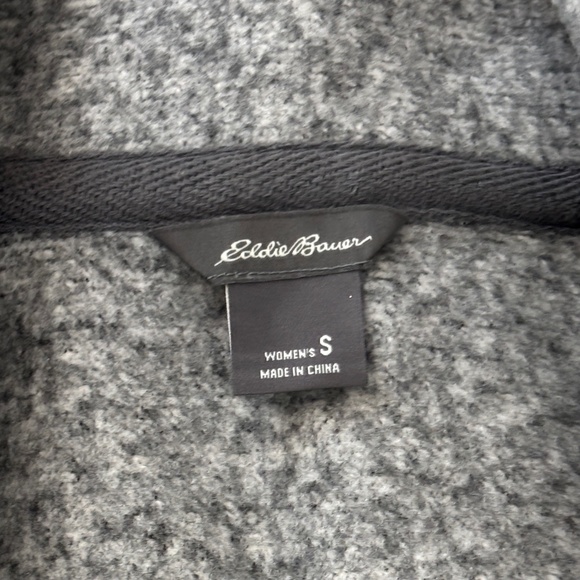 Eddie Bauer Full Zip Fleece Jacket/Sweater - Gray Size S - Picture 8 of 9